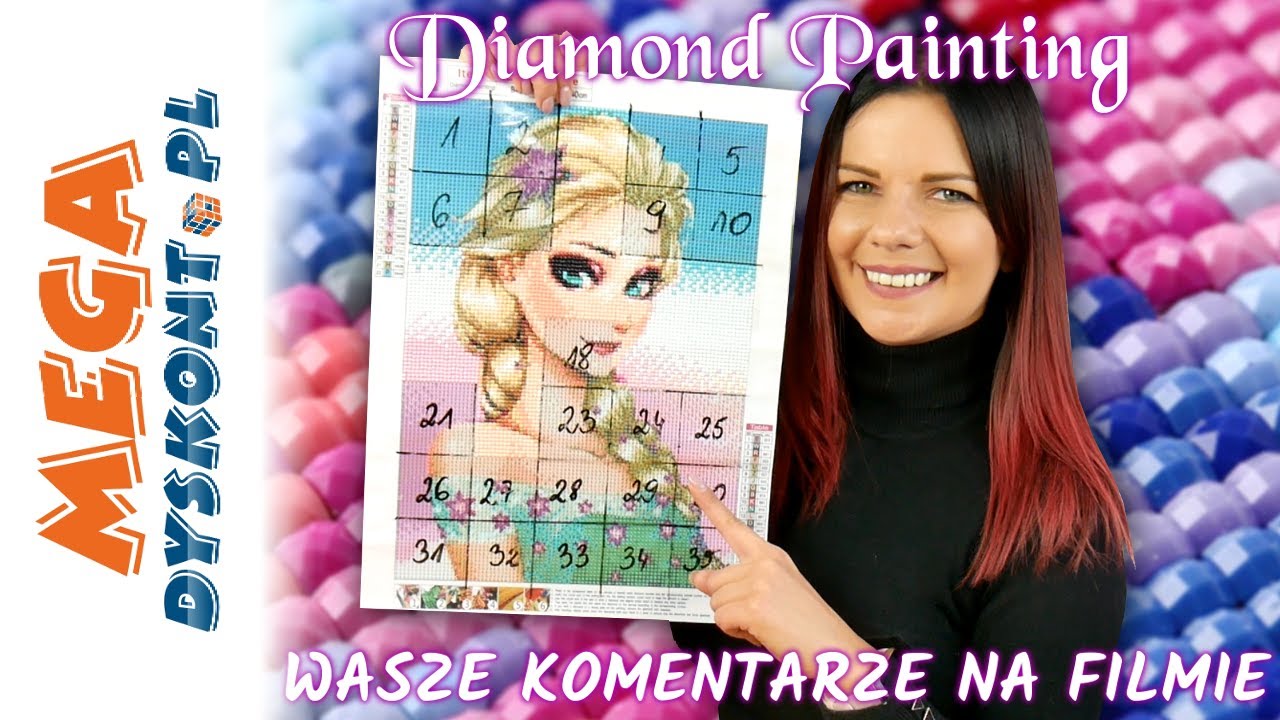 DIAMOND PAINTING💎MALUJĘ DIAMENTAMI ELSĘ Z KRAINY LODU🧊DUŻO KOMENTARZY❤️#diamondpainting #krainalodu