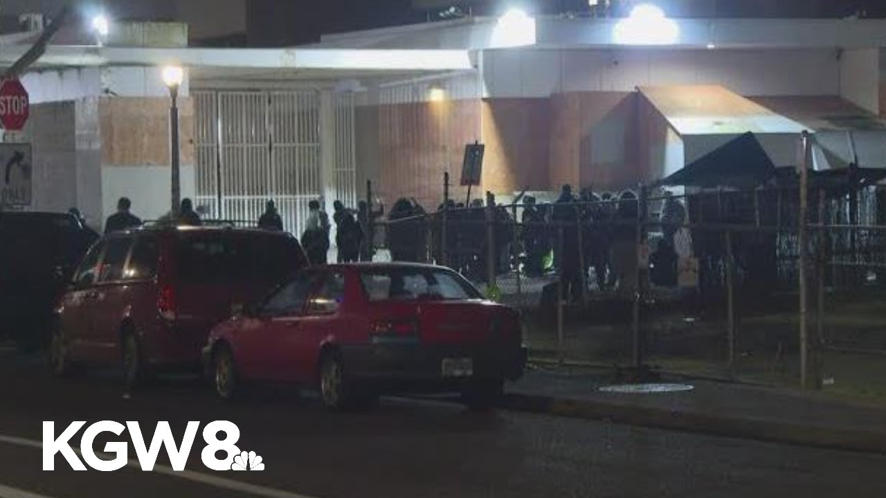 Federal law enforcement tear gasses demonstrators at Portland ICE facility
