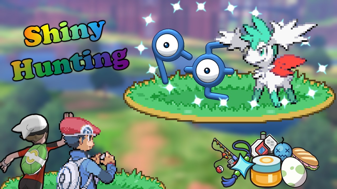 Shiny Hunting Unown and Shaymin!!! SLFD 1250/1263