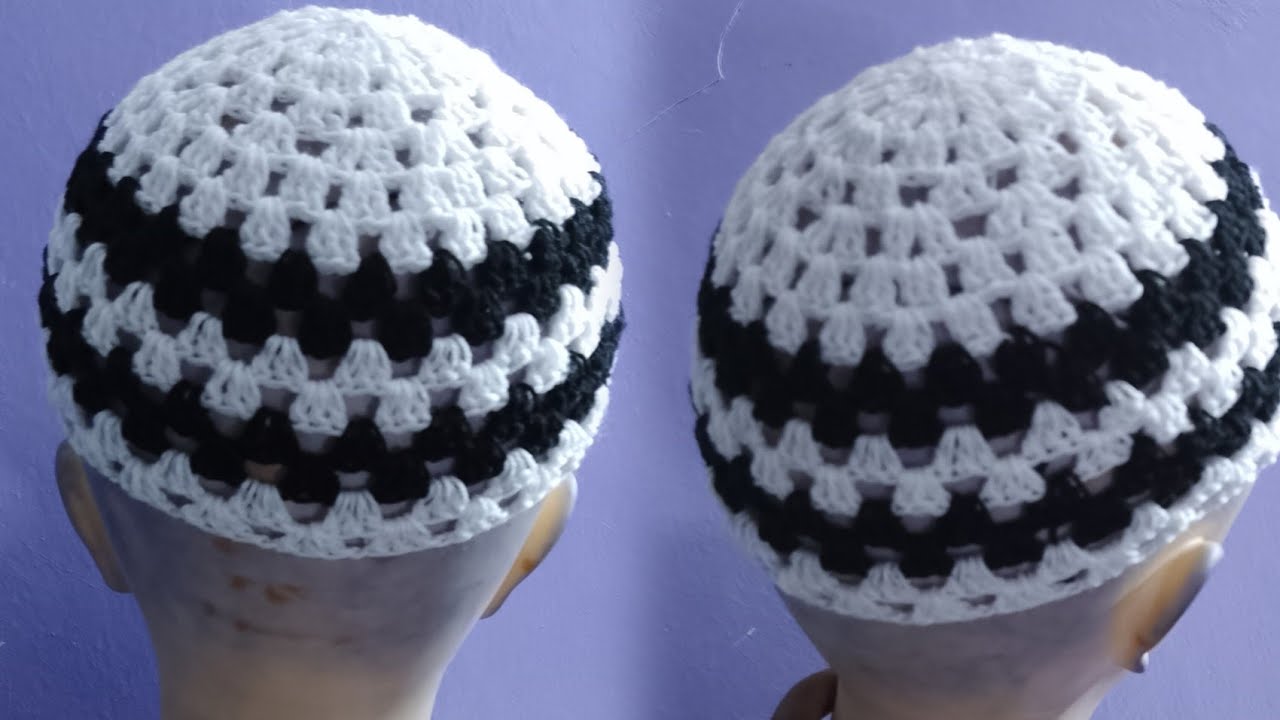 How to crochet the PERFECT Kufi cap#crochet #grannysquare 