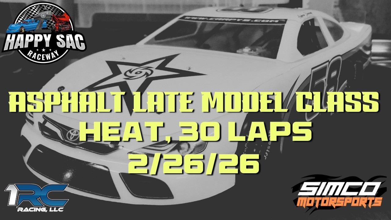 Happy Sac Raceway (Tuscaloosa) - 2/26/26 - 1RC Racing - Asphalt Late Model Class - Heat