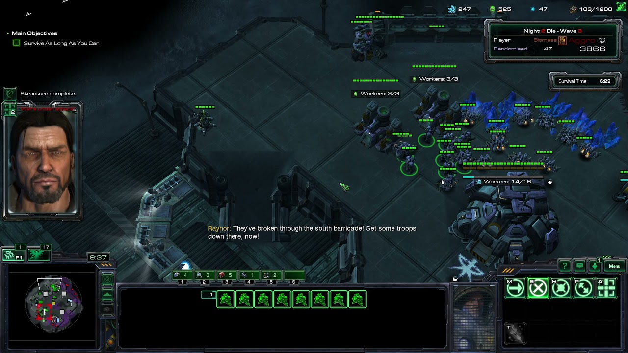 Starcraft 2 Arcade: Left 2 Die Z Solo Endless Mode (Night 2 Die)