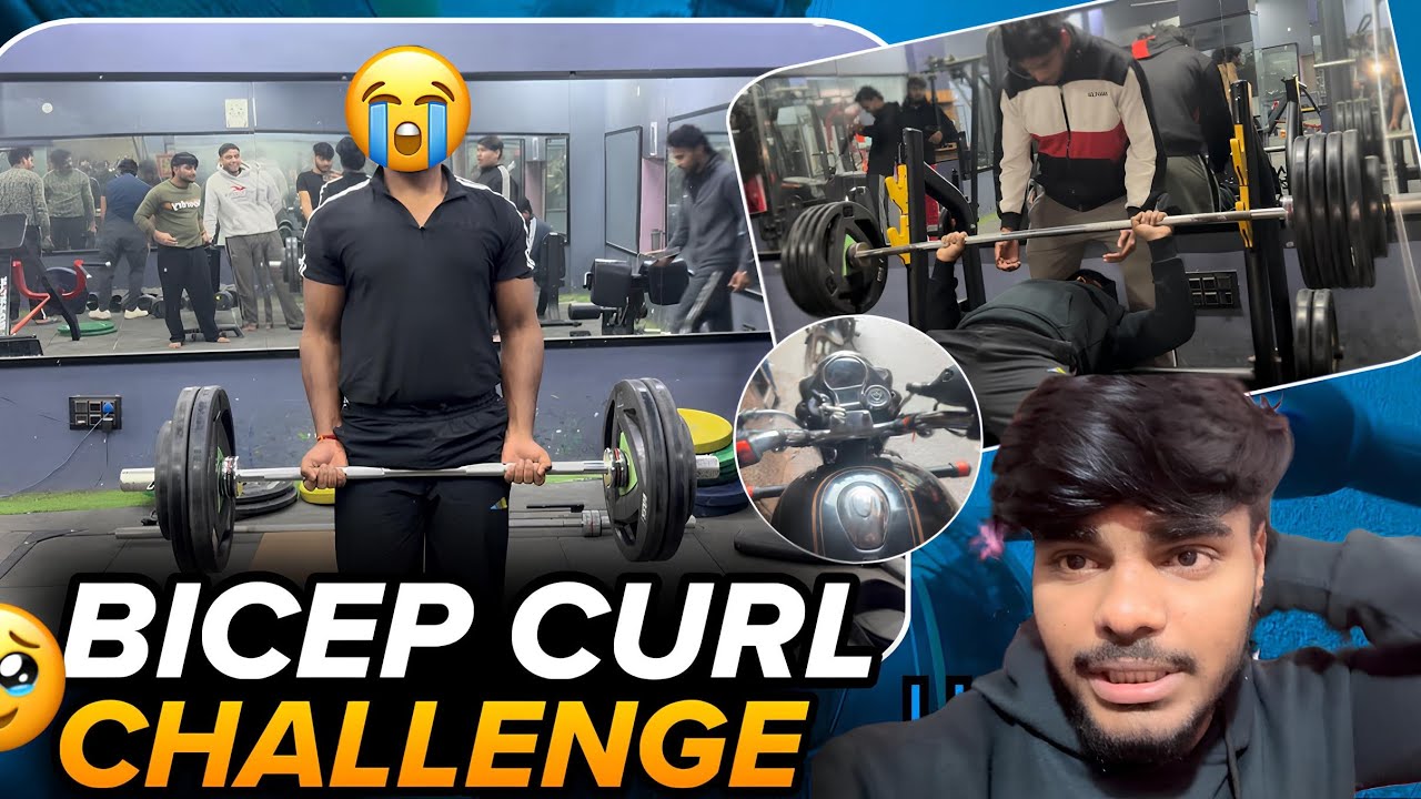 Friends Try Bicep Curl Challenge 😳 | Unexpected Winner😂