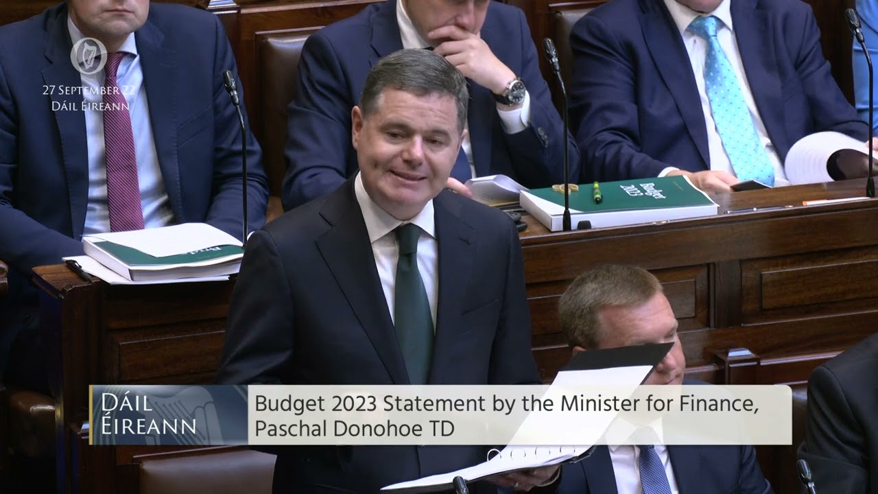 Minister Paschal Donohoe- speech from 27 Sep 2022