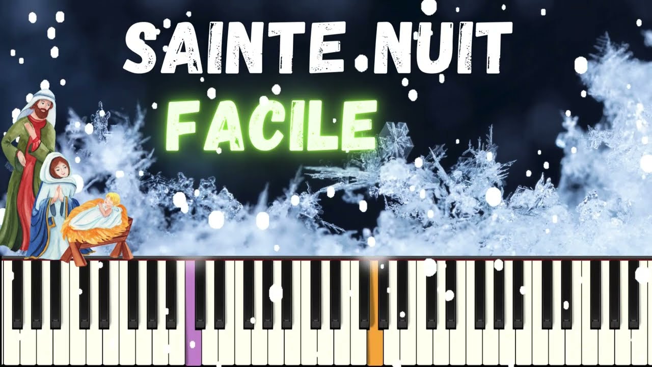 Sainte Nuit - Douce Nuit - Easy Piano Tutoriel | Chanson de Noël facile #noël 🌠