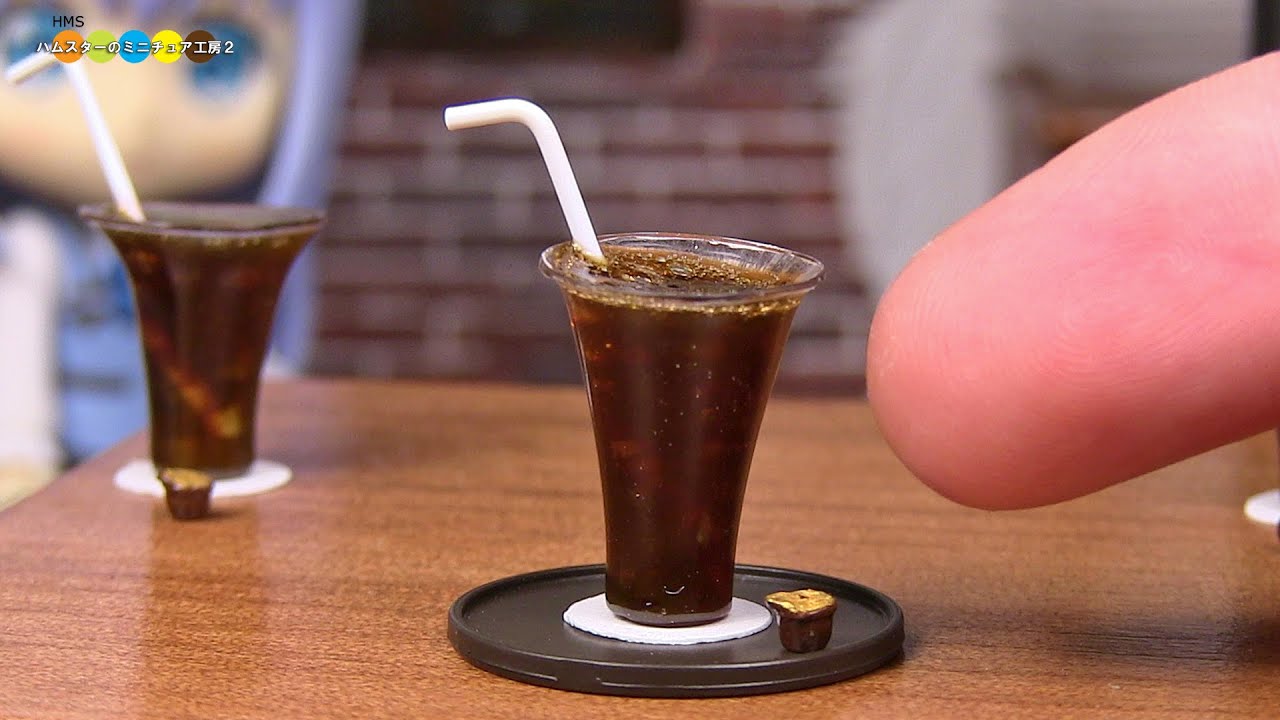 DIY Miniature Iced Coffee (Fake food)　ミニチュアアイスコーヒー作り