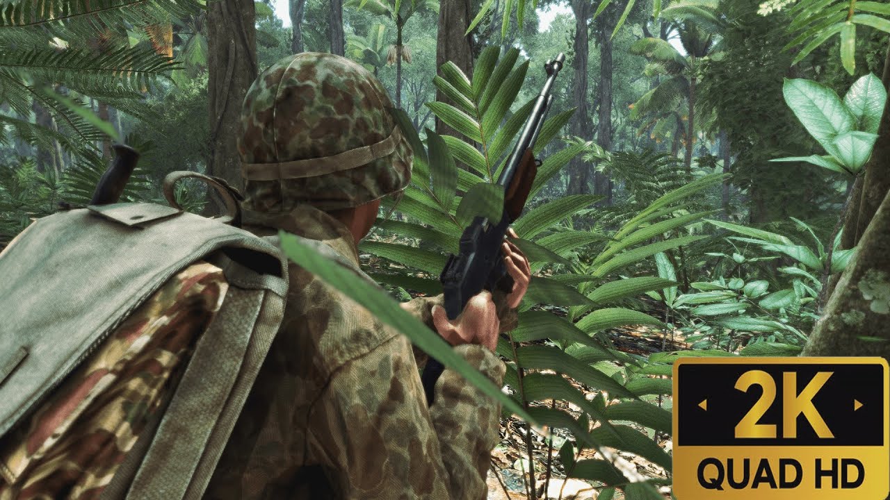 ARMA 3 RESHADE GRAPHICS - USMC patrol gets ambushed during Pacific War / WW2