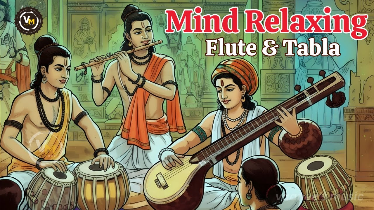 Indian Music for Mind Relaxing | Flute and Tabla | Peaceful Raga | Vaanees Music