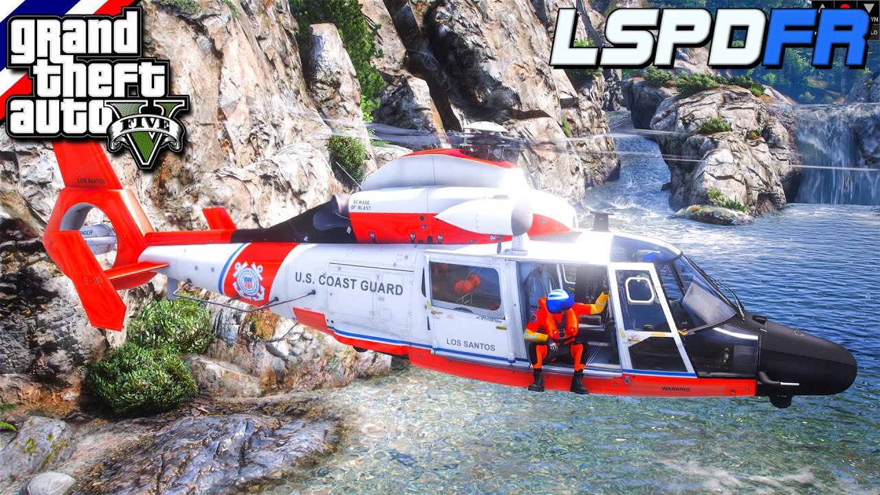 GTA V - LSPDFR มาเป็นหน่วยกู้ภัยทางทะเลในเกม GTA V ขับเฮลิคอปเตอร์ ช่วยเหลือเรือล่มหุบเหวในป่า #254
