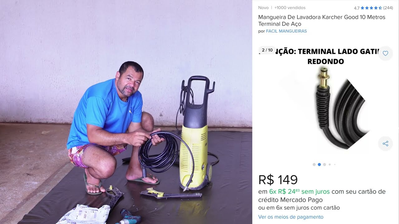 como trocar a mangueira da lavadora de alta pressão