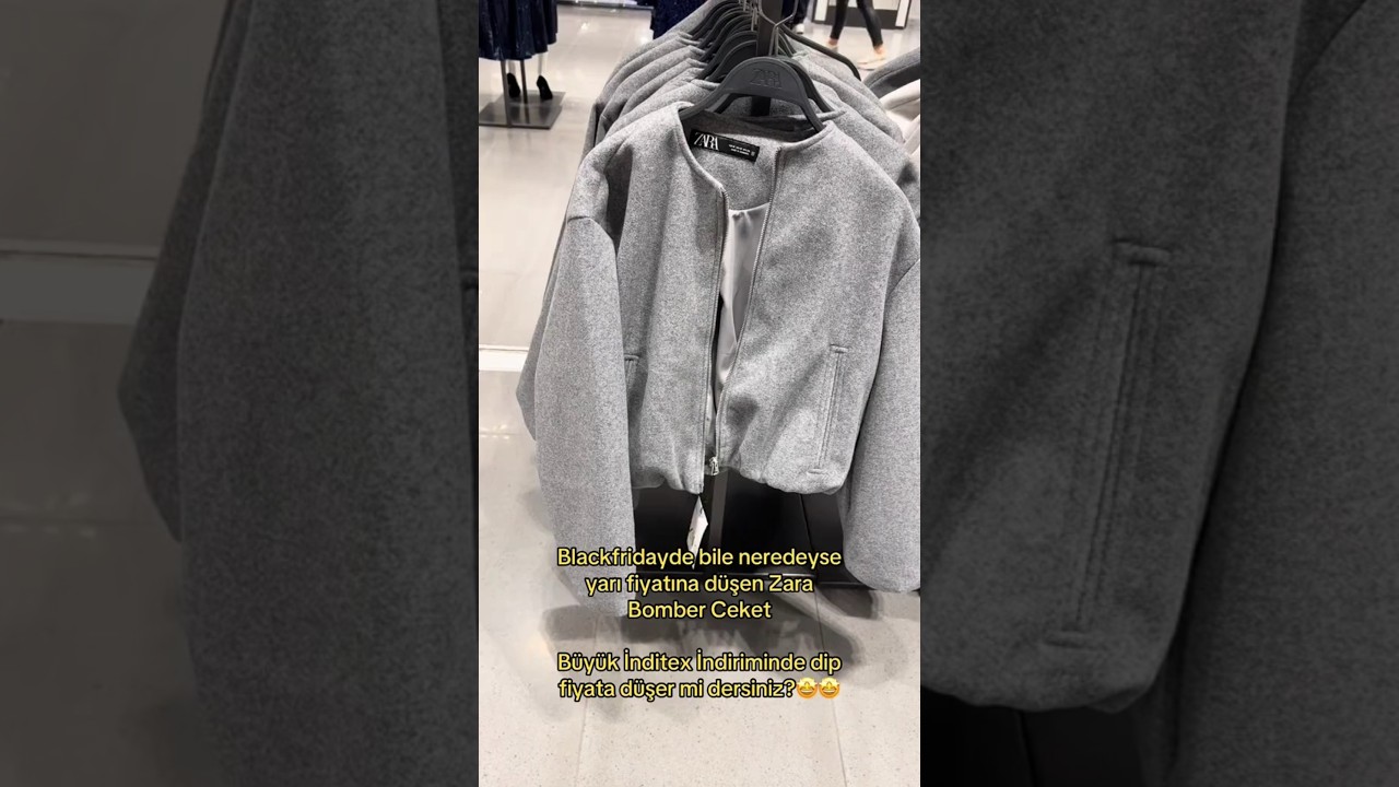Herkeste bulunan meşhur Zara Bomber Ceket dip fiyata d&uuml;şebilir😍🖤 #zara #bomber #ceket #blackfriday