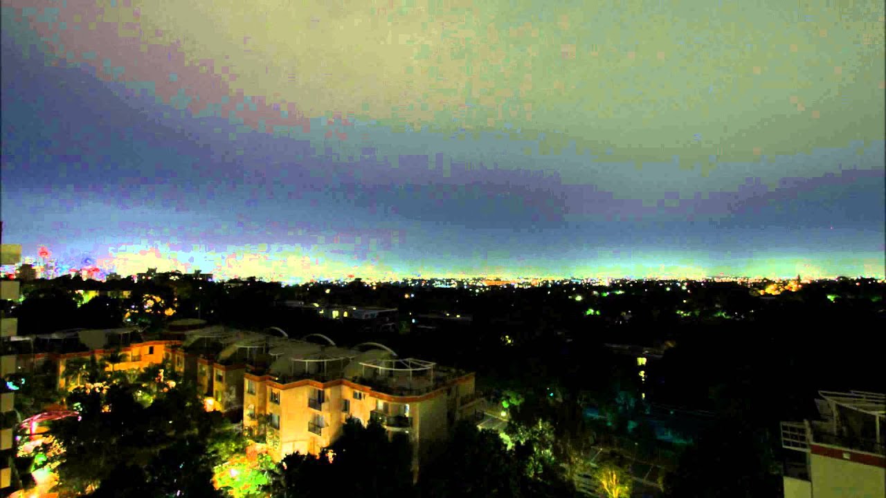City of Sydney Lightning show time lapse