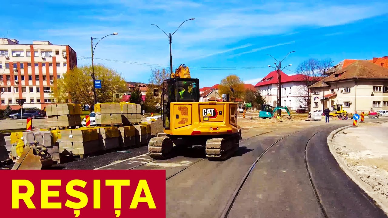 AM PEDALAT PE LINIA DE TRAMVAI ÎN RECONSTRUCȚIE ❌ MUNCITORESC – CENTRU ❌ REȘIȚA, ORAȘUL ȘANTIER