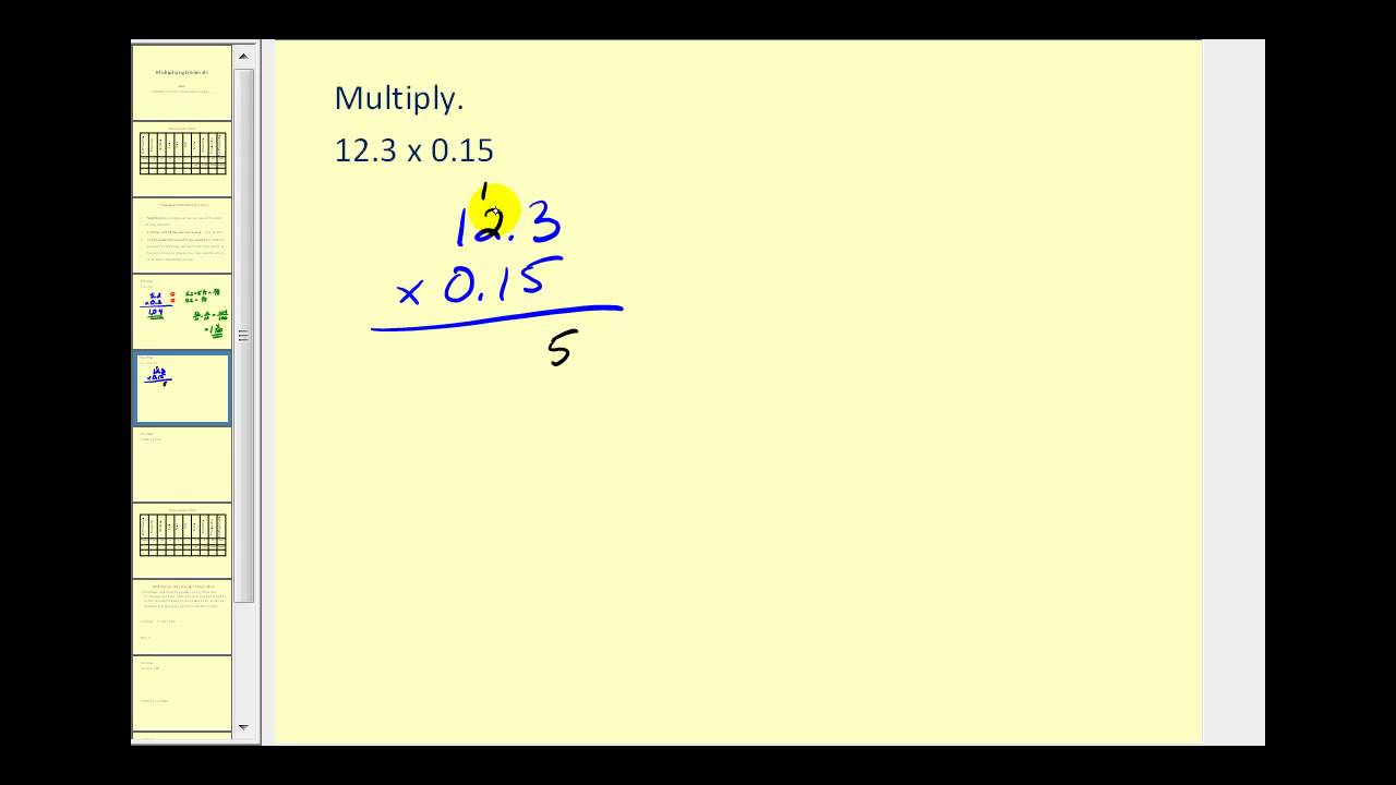 Multiplying Decimals