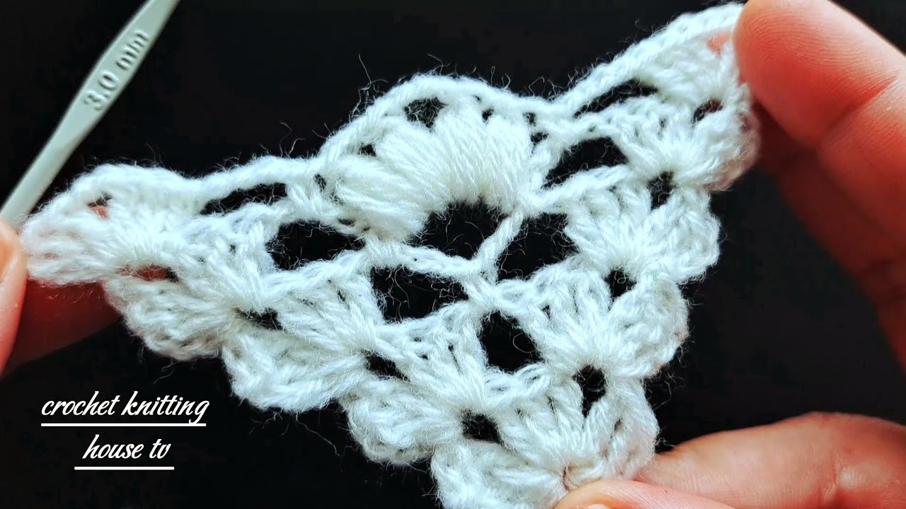 comment faire un magnifique châle au crochet💯👌pour débutants 🚣‍♀️châle crochet triangle facile
