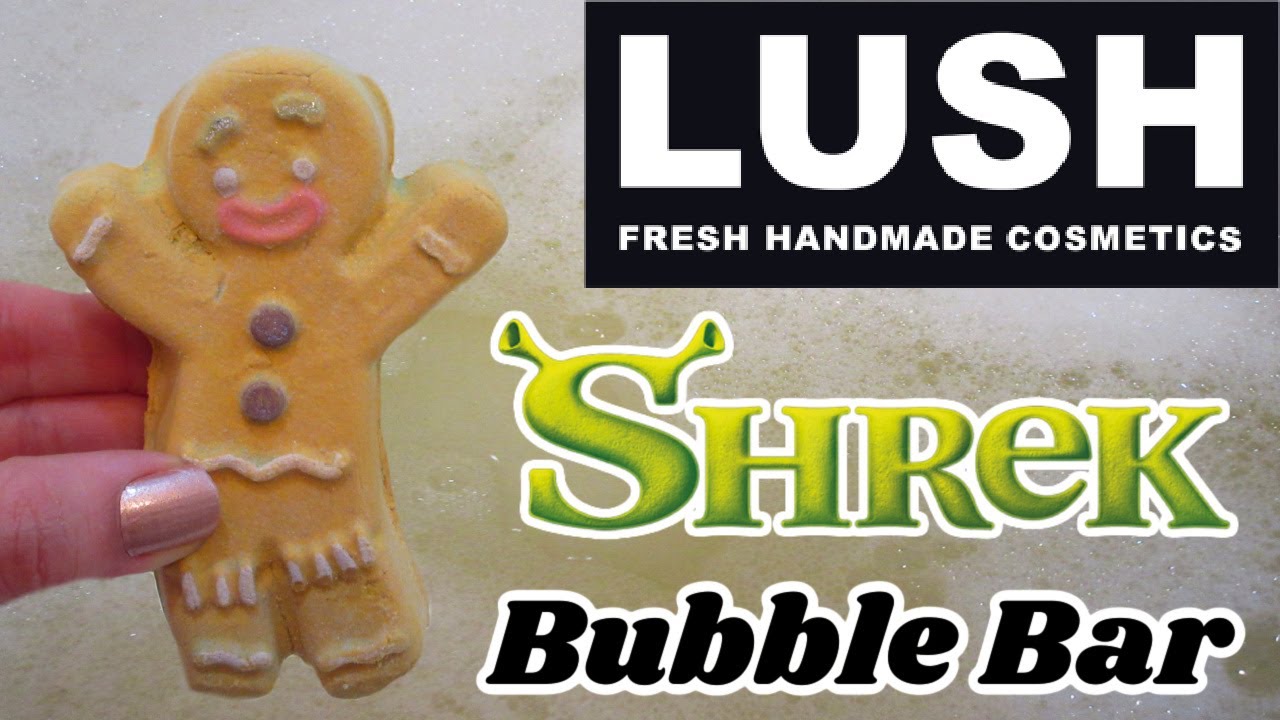 LUSH x SHREK Gingy Bubble Bar DEMO