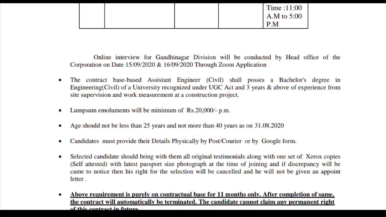 Assistant Engineer (Civil Engineering) Jobs in GSPHCL || Online interview || Vacancy- 41 nos.