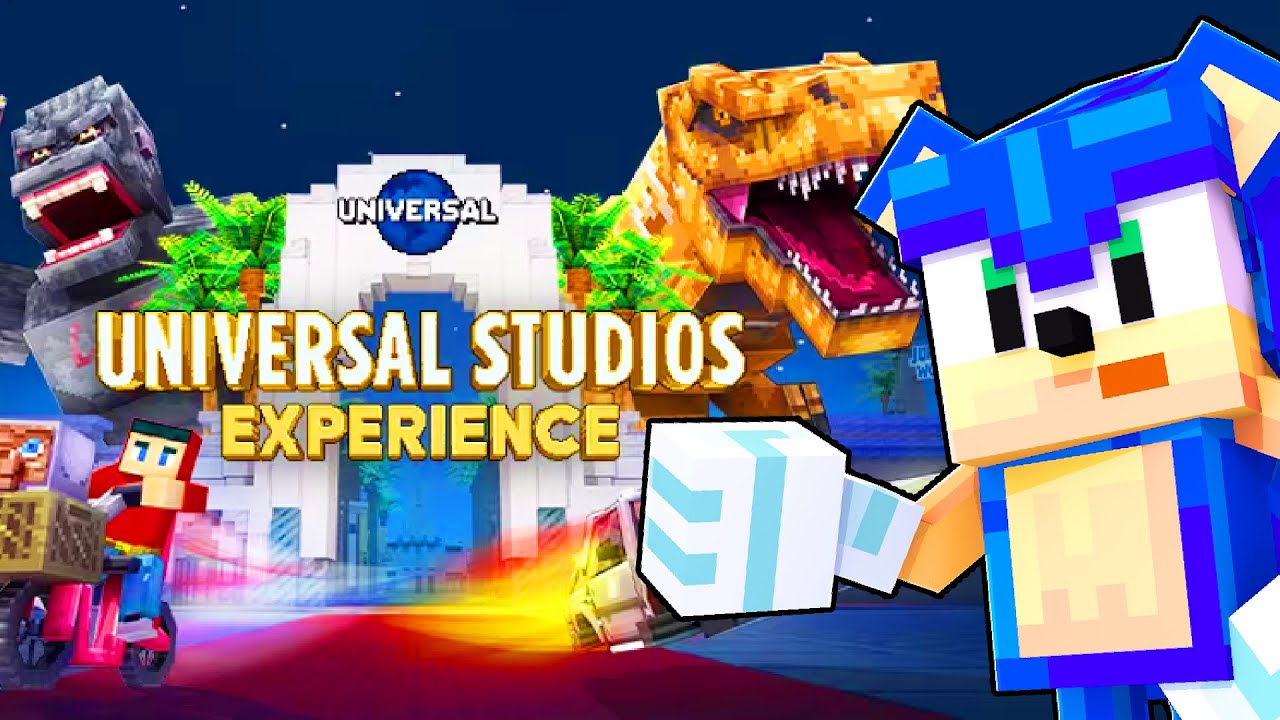 Sonic Plays Minecraft Universal Studios Experience DLC! [FULL MOVIE]
