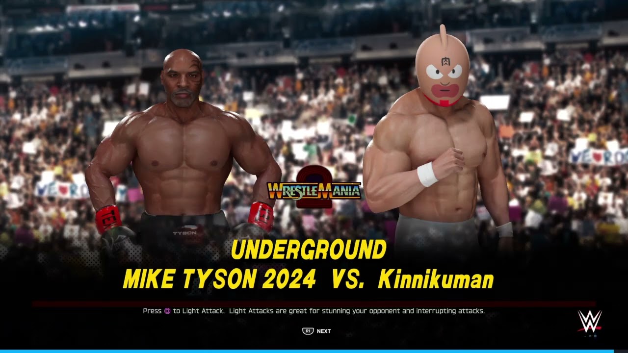 WWE 2K25 WrestleMania 2 1986: Mike Tyson vs Kinnikuman/King Muscle