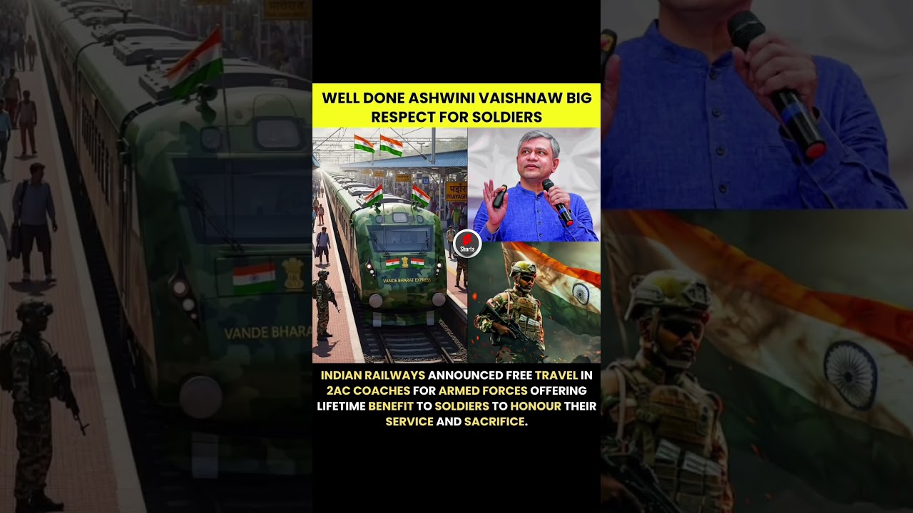 INDIAN RAILWAYS ANNOUNCED FREE TRAVEL IN 2AC COACHES FOR ARMED FORCES OFFERING LIFETIME BENEFIT