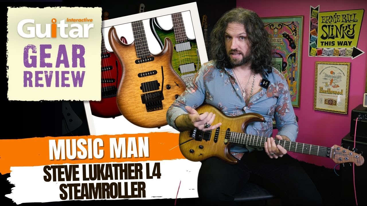 MUSIC MAN STEVE LUKATHER L4 STEAMROLLER | REVIEW | 30th ANNIVERSARY LUKE 4 MODEL  GUITAR INTERACTIVE