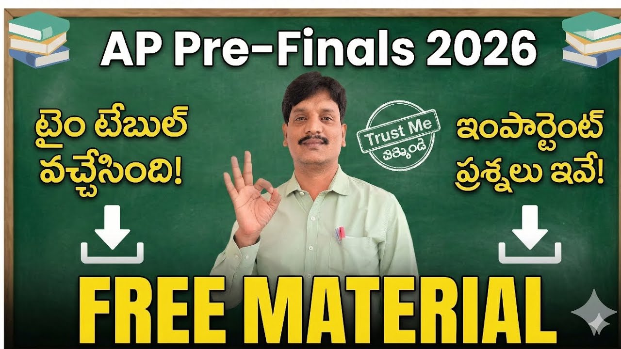 AP Pre-Finals 2026 Time Table | Important Questions &plan| Free Maths Material PDF | HR Maths