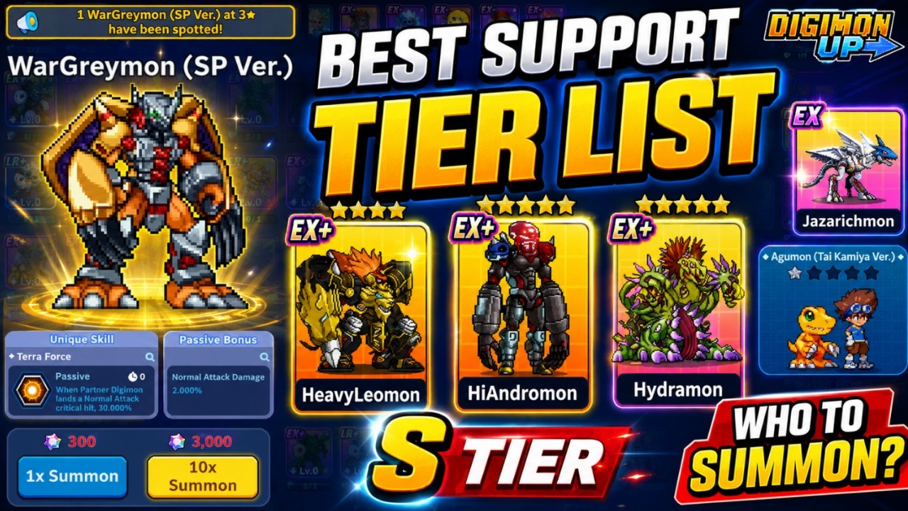 ТОП лучших дигимонов поддержки! Кого призывать в DIGIMON UP