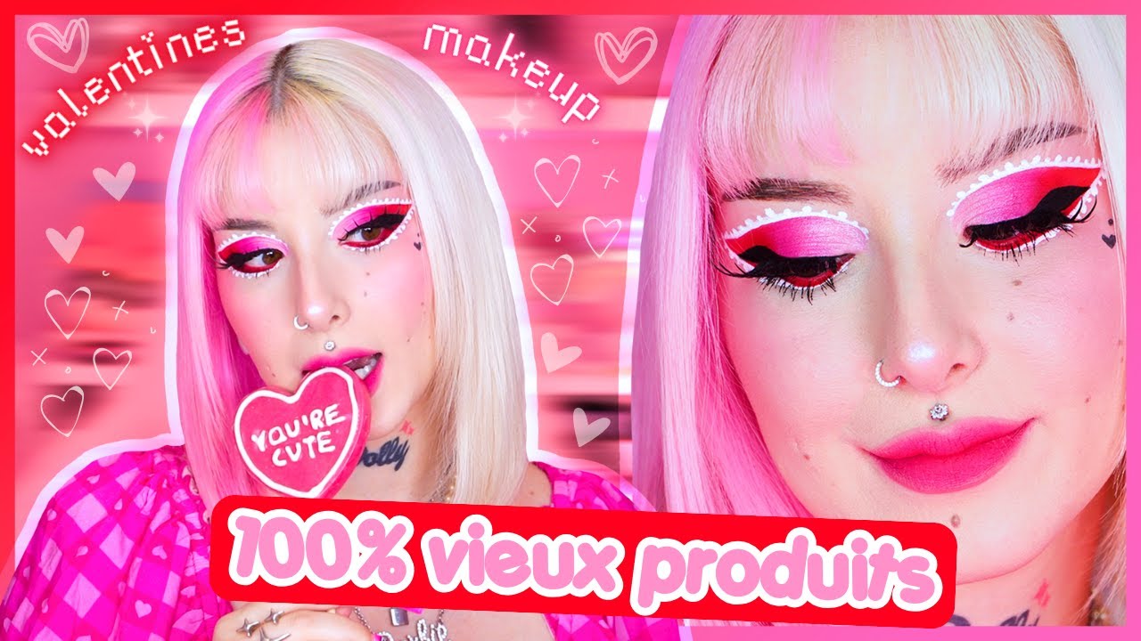 Que des vieux produits !! MAKEUP SAINT VALENTIN 2024 🏹💌💗
