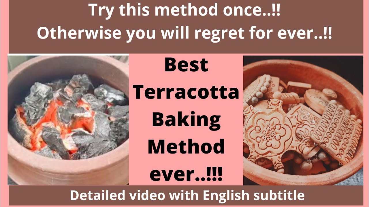Terracotta jewellery baking at home(mini-kiln method)
