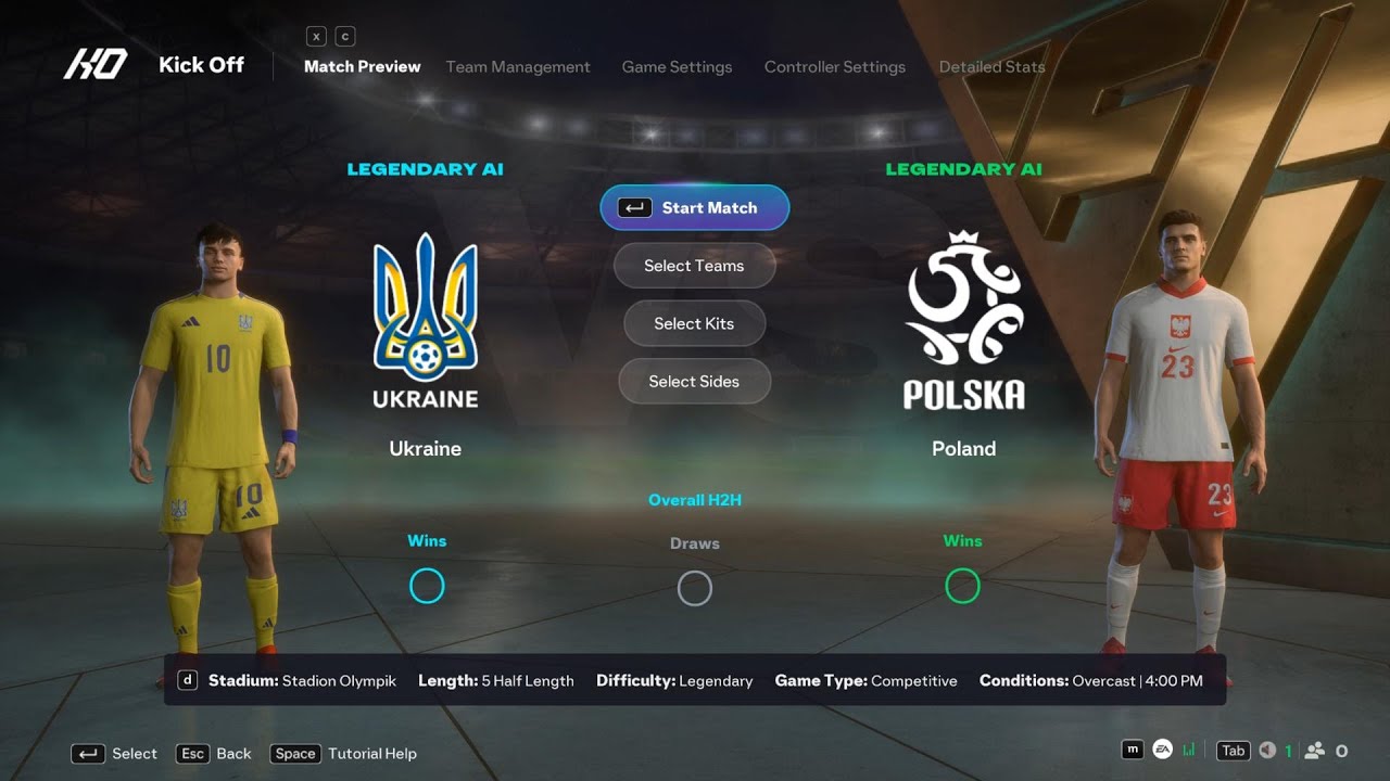 Украина против Польши | Международный матч | EA FC 26 | Симуляция