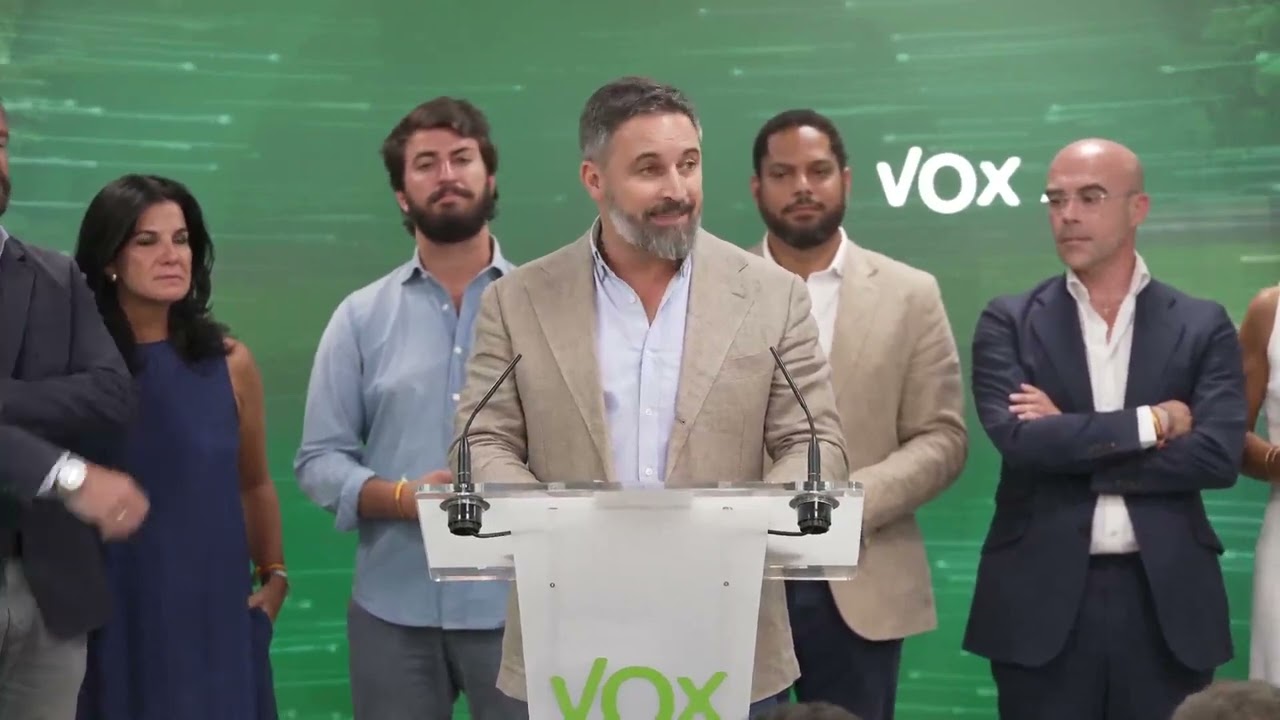 Declaraciones de Santiago Abascal tras conocerse los resultados del 23J