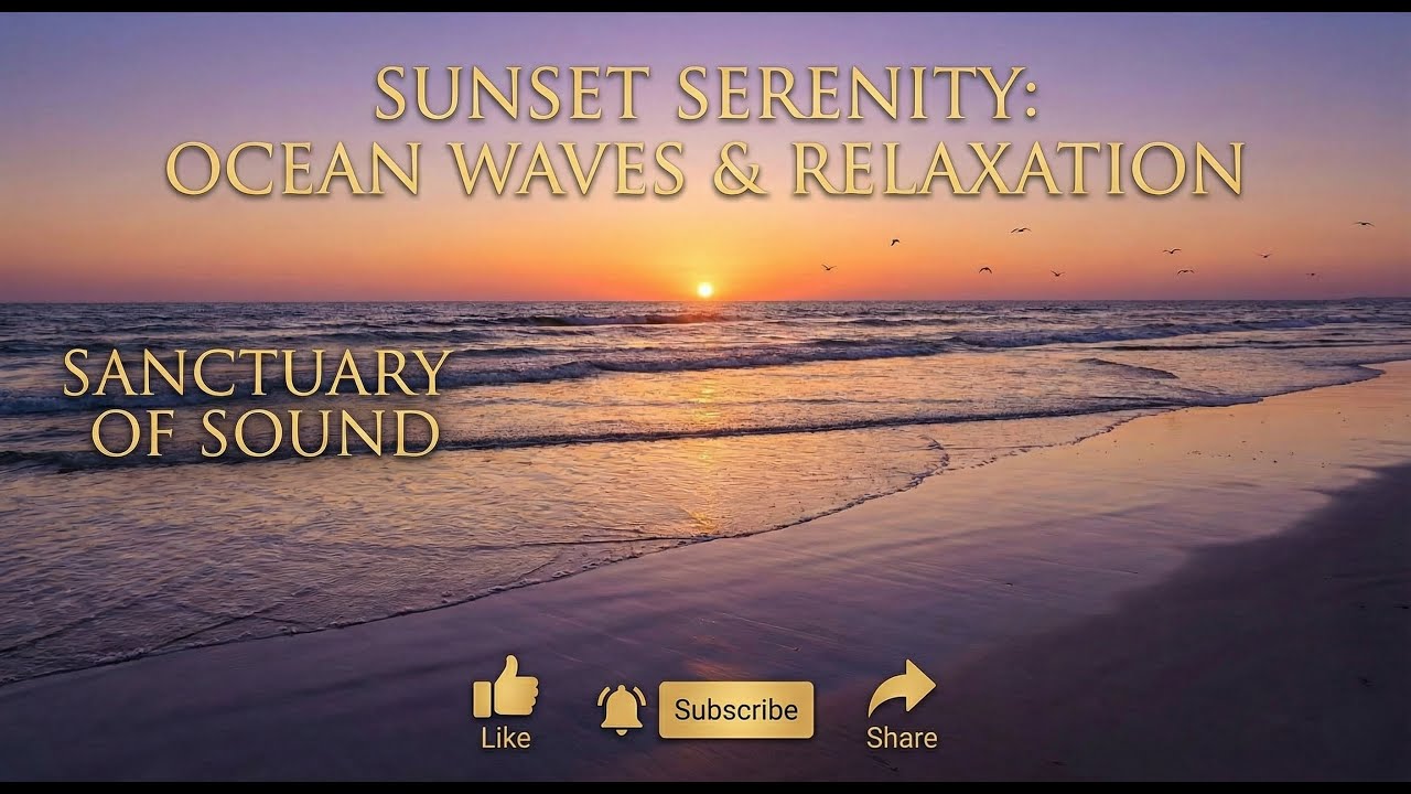 Ocean Waves, Seagulls & Relaxing Music - 8 Hour Stress Relief