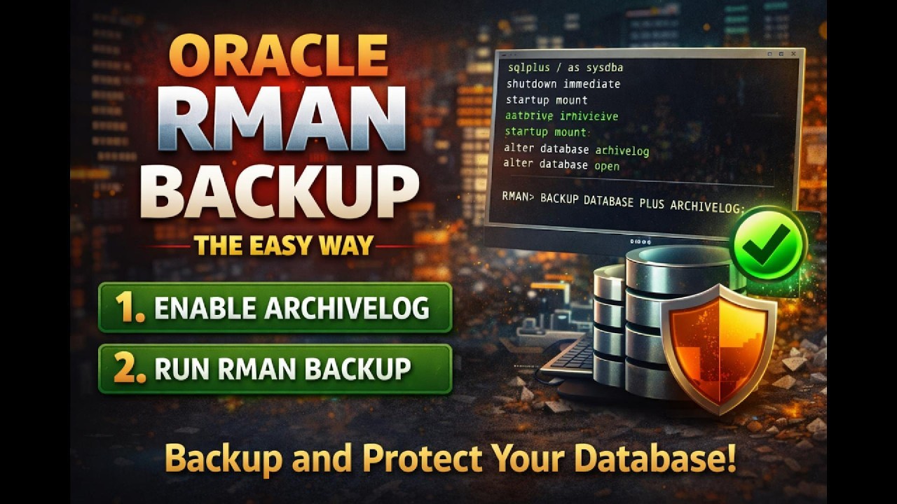 Oracle RMAN Backup – The Easy Way | Full Backup Explained (Oracle 19c)-Part 1