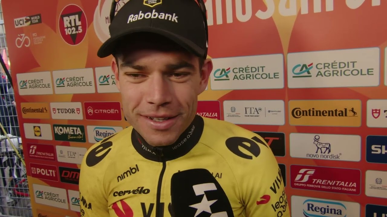 Wout van Aert - Interview at the finish - Milano-Sanremo 2026