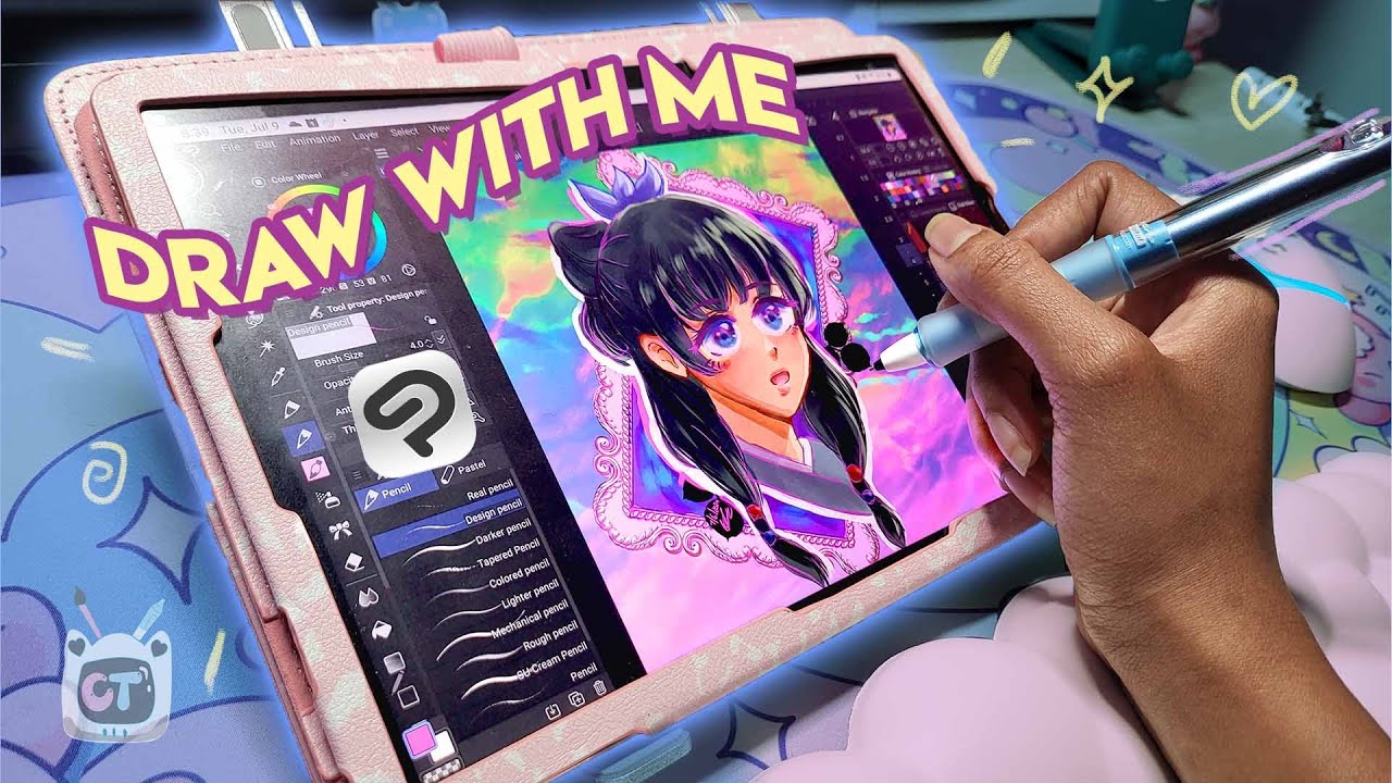 ✍🏻 Satisfying Samsung Drawing Sound 🌱 ASMR 🥕 Scratching sounds // No talking