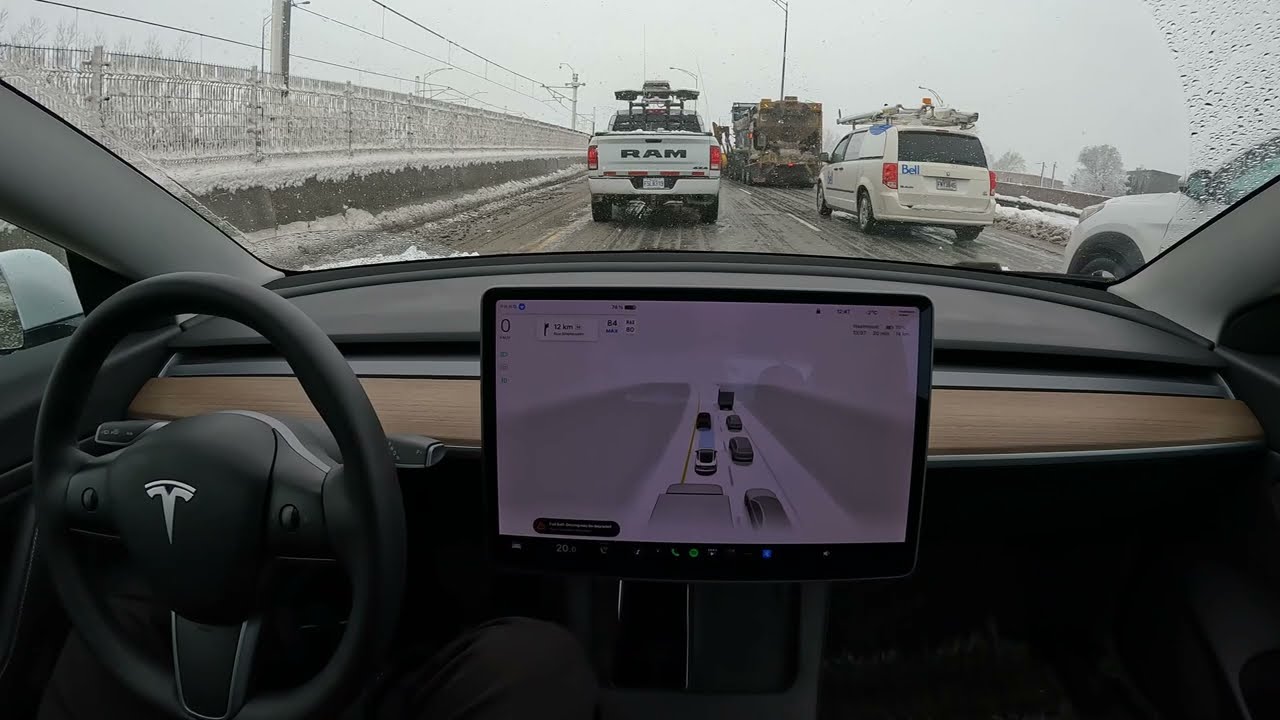 Brossard to Westmount - Tesla FSD 12.3.3 🇨🇦❄️