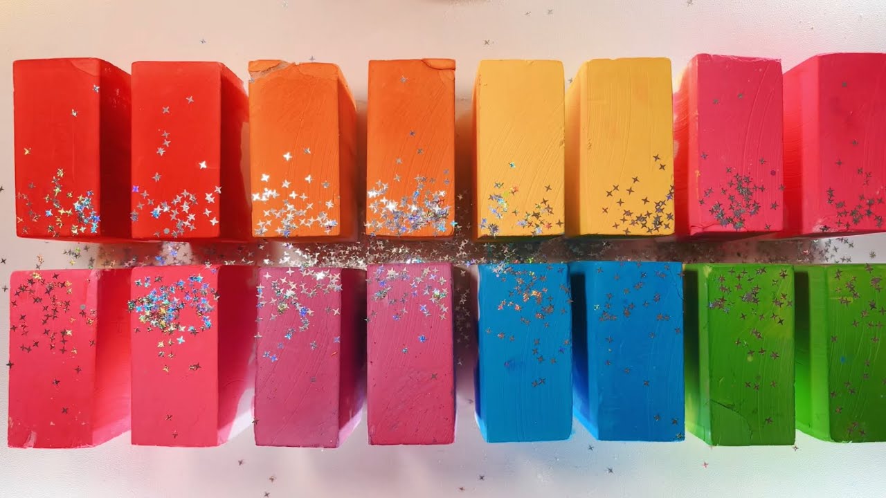 ASMR🎨 Palette～16 Crispy Colorful Dyeing | Gym Chalk Crush | Sleep Aid |
