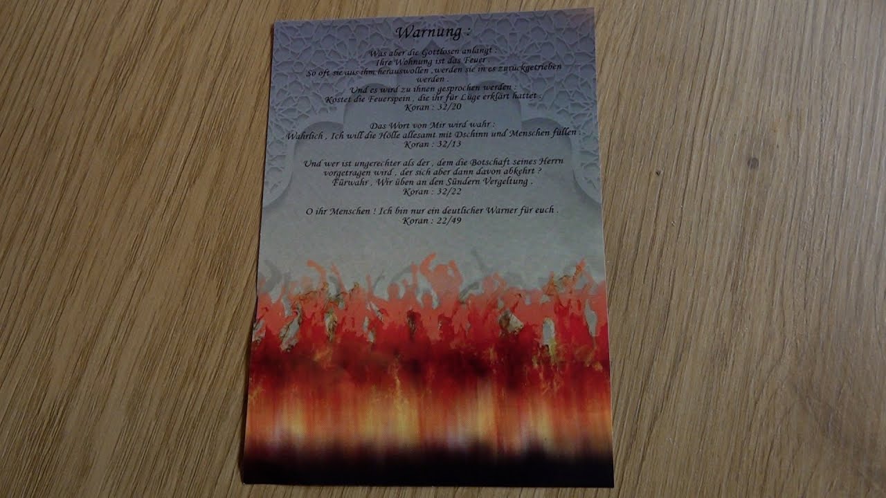 Flyer sorgt für Angst