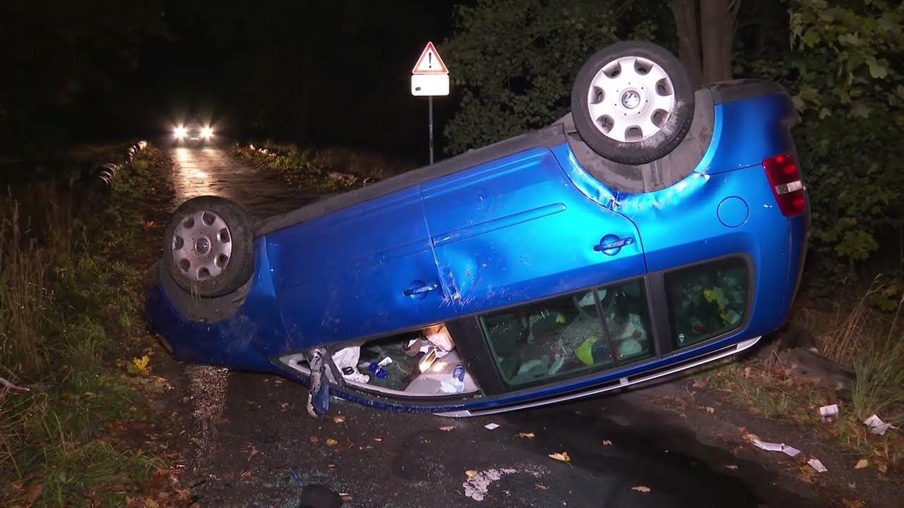Mysteriöser Autounfall in Rostock-Gehlsdorf - Fahrer verschwunden - Suche zunächst erfolglos