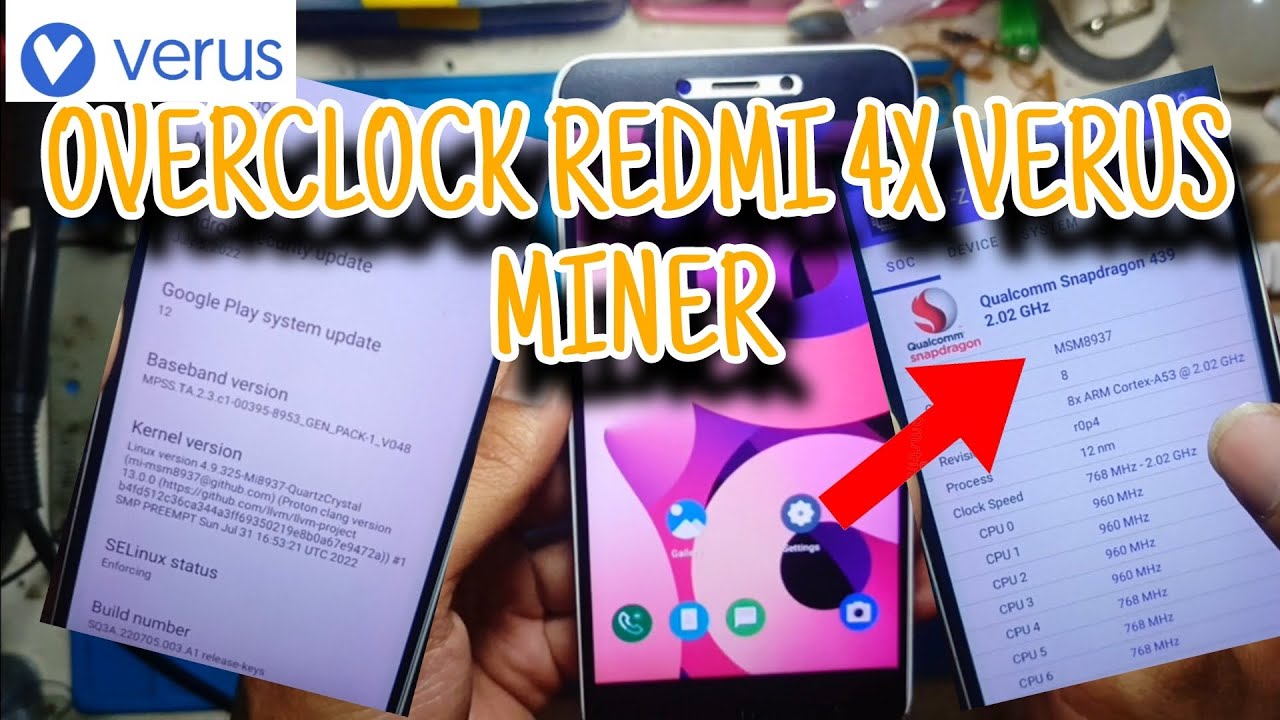 Verus Mining 11 - CUSTOM ROM REDMI 4X CHERIS OS OVERCLOCK CUSTOM KERNEL 2.02GHZ Melesat