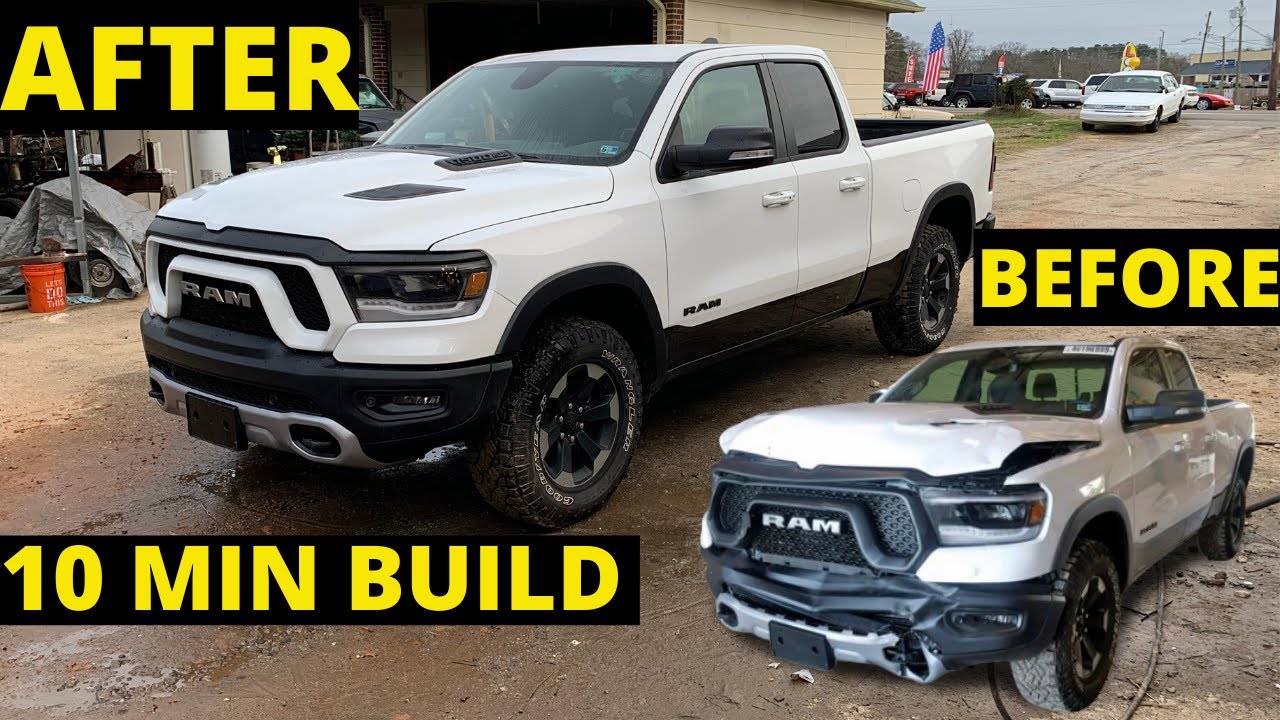 10 MIN BUILD WRECKED RAM REBEL from copart