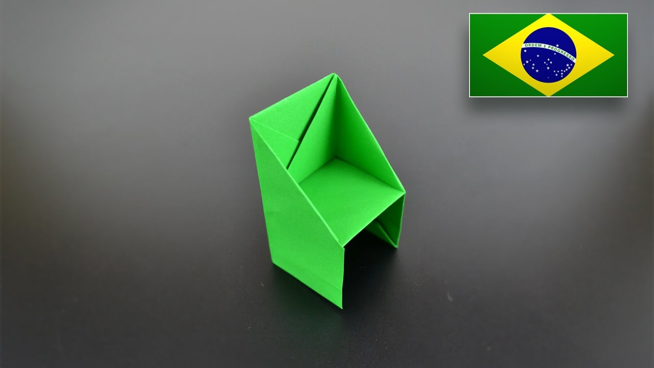 Origami: Cadeira - Instruções em Português BR