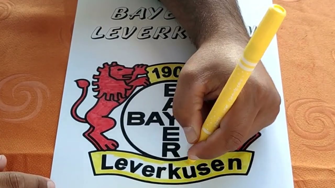Futbol Tutkunu Çocuklar İçin: Bayer 04 Leverkusen Amblem Boyama Challenge #renkliboyamalar