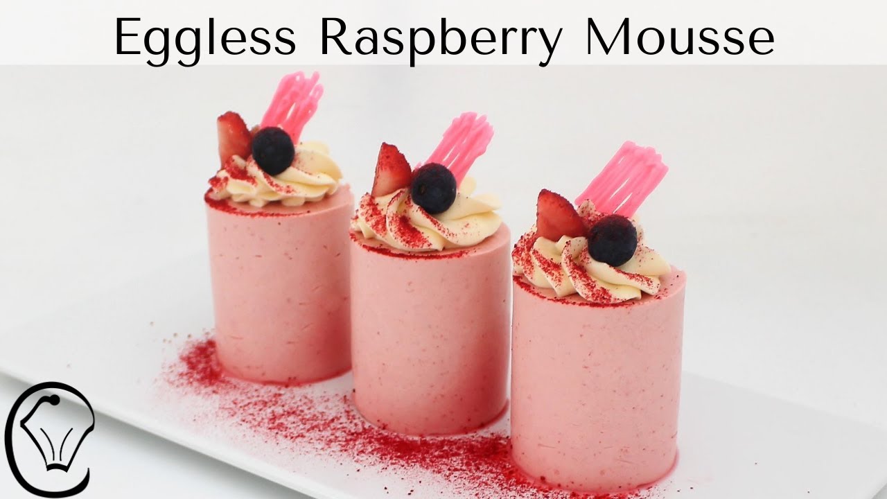 Малиновый мусс без яиц Entremet Шелковистый кремовый ОЧЕНЬ легко готовить десерты Мини-десерты