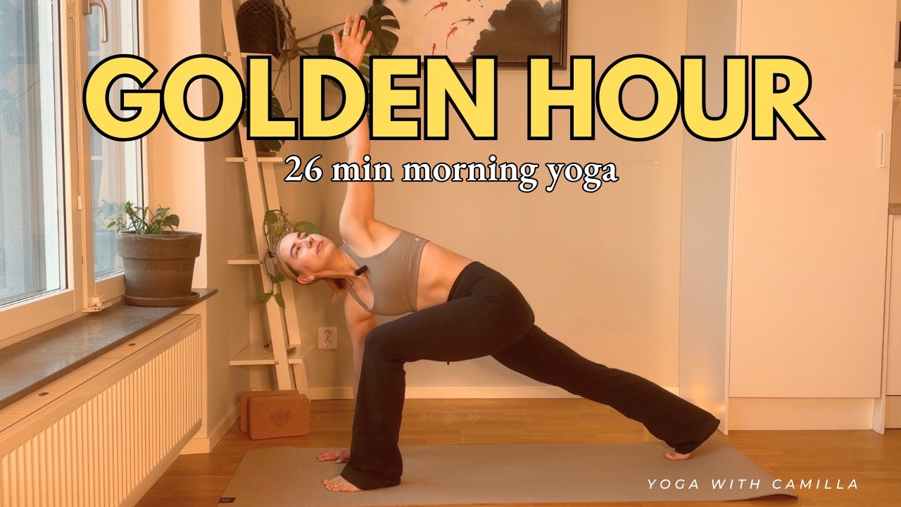 Golden Hour #40 - vinyasa flow morning yoga class, ladder flow  (26 min) 🌄