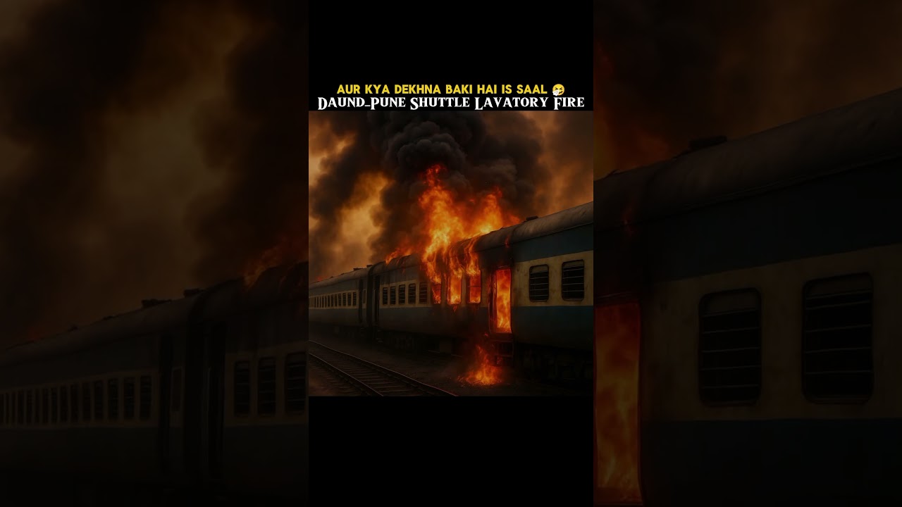 🔥 Pune Train Fire Scare! 😱 | Passengers Panic as Fire Erupts Mid-Route | Live Scenes 🚆🔥✅ Viral