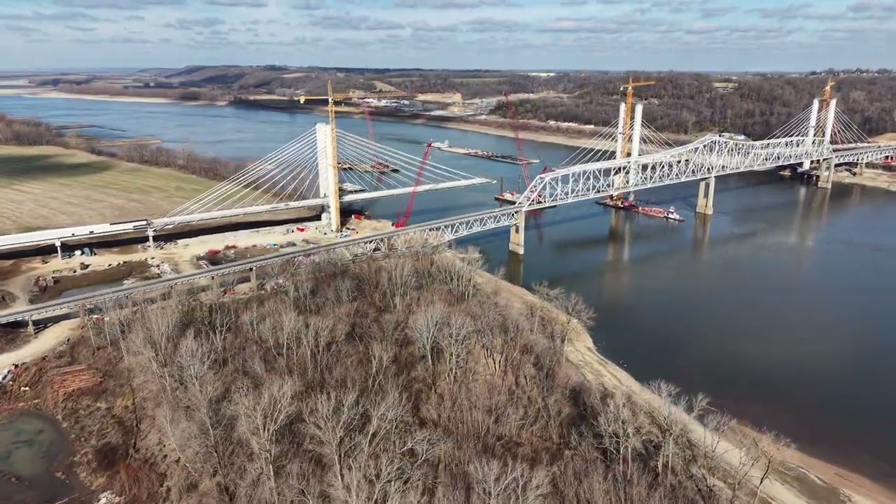 DJI MINI 5 PRO Bridge Construction. Illinois To Missouri and back. 