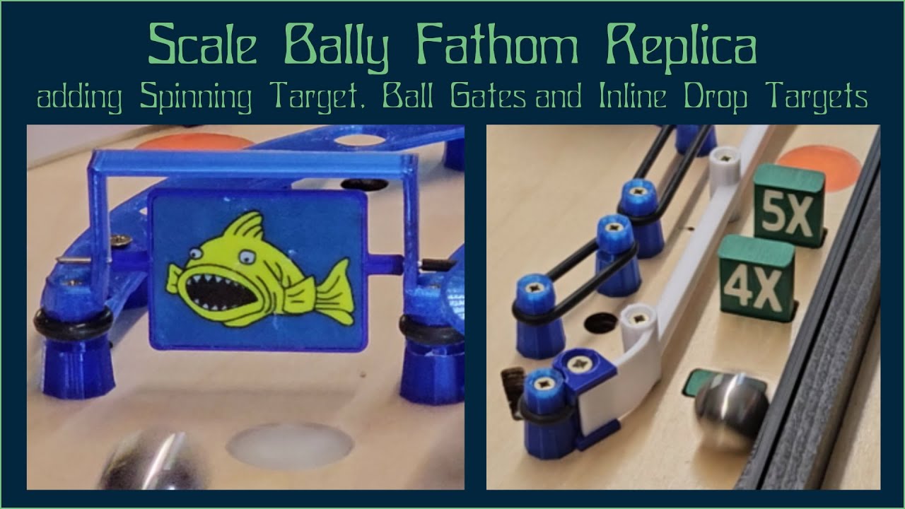 DIY Pinball - Part 6 - adding Spinning and Inline Drop Targets and Ball Gates.