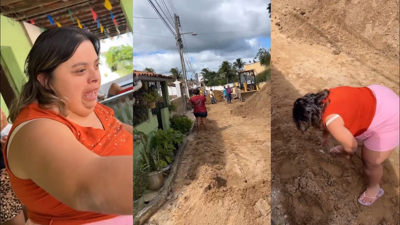 PAULINHA FICA REVOLTADA COM OBRA EM FRENTE A SUA CASA - Stories do Luelves