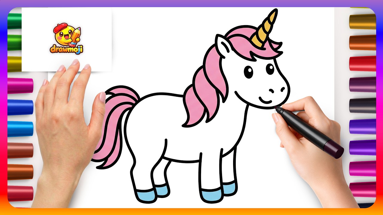 Draw a Cute Unicorn Step by Step | Super Easy Tutorial!